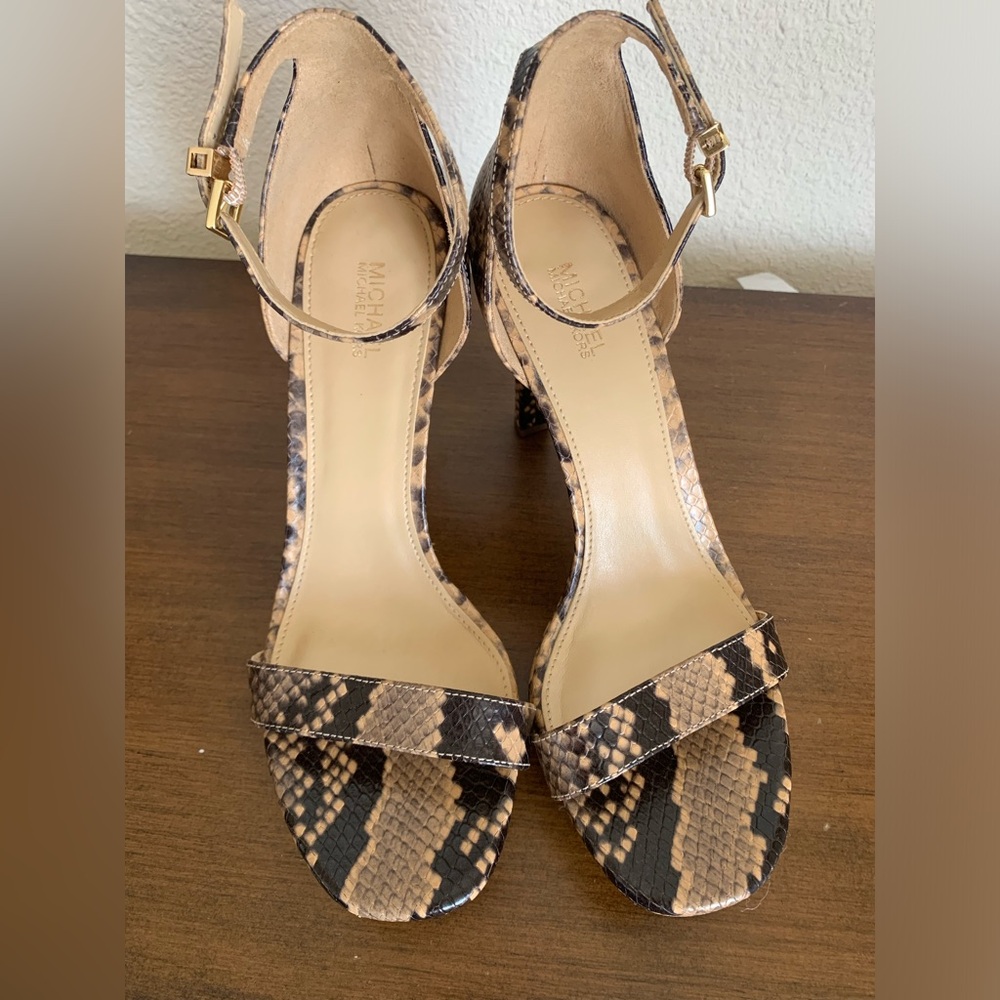 Michael Kors Margot Platform Sandals Python Embos… - image 2